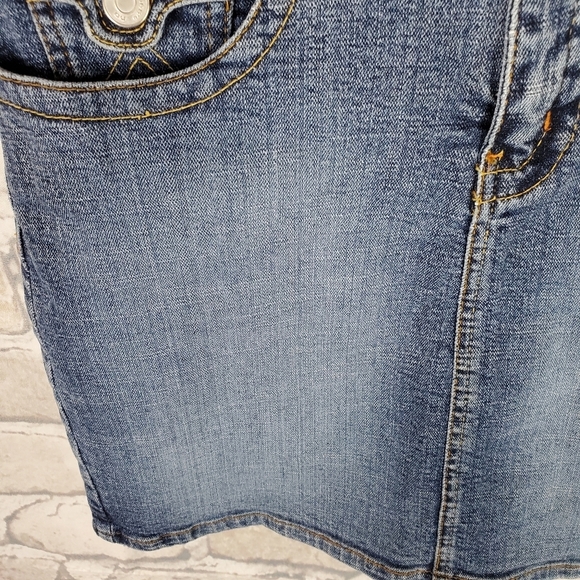 Denim Mini  Skirt Junior 5 Flap Pocket no boundaries Stretch Festival Rodeo - Picture 7 of 11